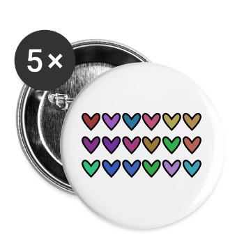 CHRISTMAS. YEAR. ANNIVERSARY. RETIREMENT. FATHER'S DAY - Buttons large 2.2''/56 mm (5-pack) - white - Front