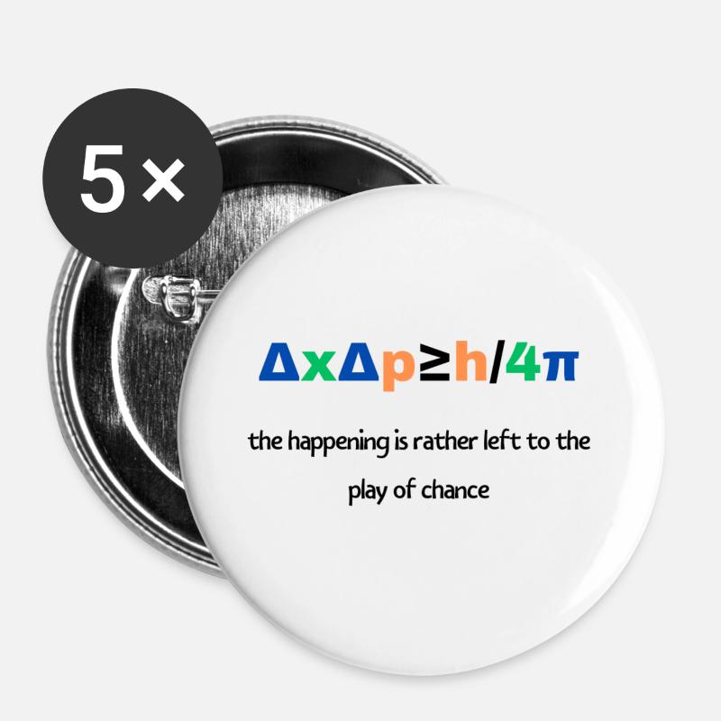 Uncertainty principle - Buttons large 2.2''/56 mm (5-pack) - white