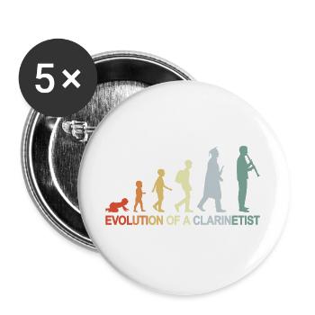 Clarinet Evolution - Buttons large 2.2''/56 mm (5-pack) - white - Front