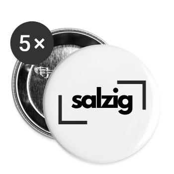 salzig - Buttons groß 56 mm (5er Pack) - Weiß - Vorne