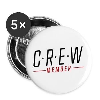 Conception des membres d’équipage - Lot de 5 grands badges (56 mm) - blanc - Devant