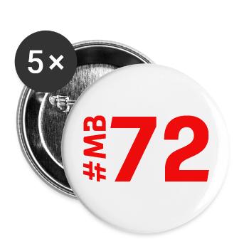 MB72-KARTON - Buttons groß 56 mm (5er Pack) - Weiß - Vorne