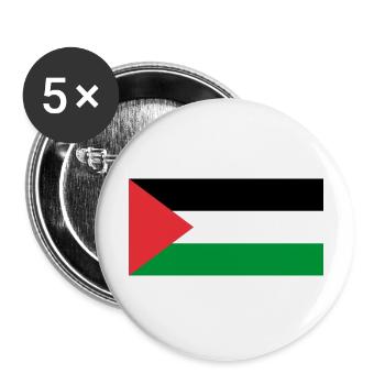 Free Palestine - Buttons large 2.2''/56 mm (5-pack) - white - Front