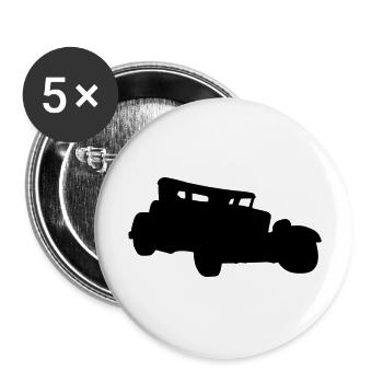 Hotrod - Buttons groß 56 mm (5er Pack) - Weiß - Vorne
