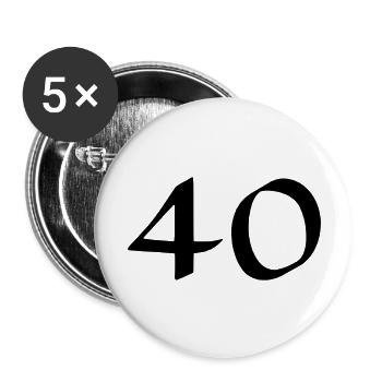 40 - Lot de 5 grands badges (56 mm) - blanc - Devant