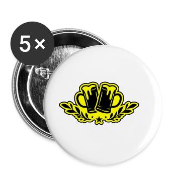 Beer Glass Beer Mug Beer - Buttons large 2.2''/56 mm (5-pack) - white - Front
