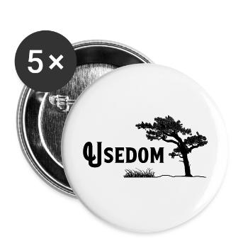 Usedom, pearl of the Baltic Sea - Buttons large 2.2''/56 mm (5-pack) - white - Front