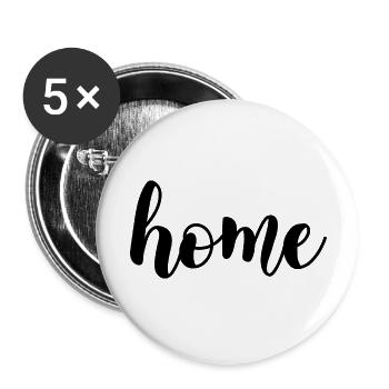 home lettering - Buttons large 2.2''/56 mm (5-pack) - white - Front