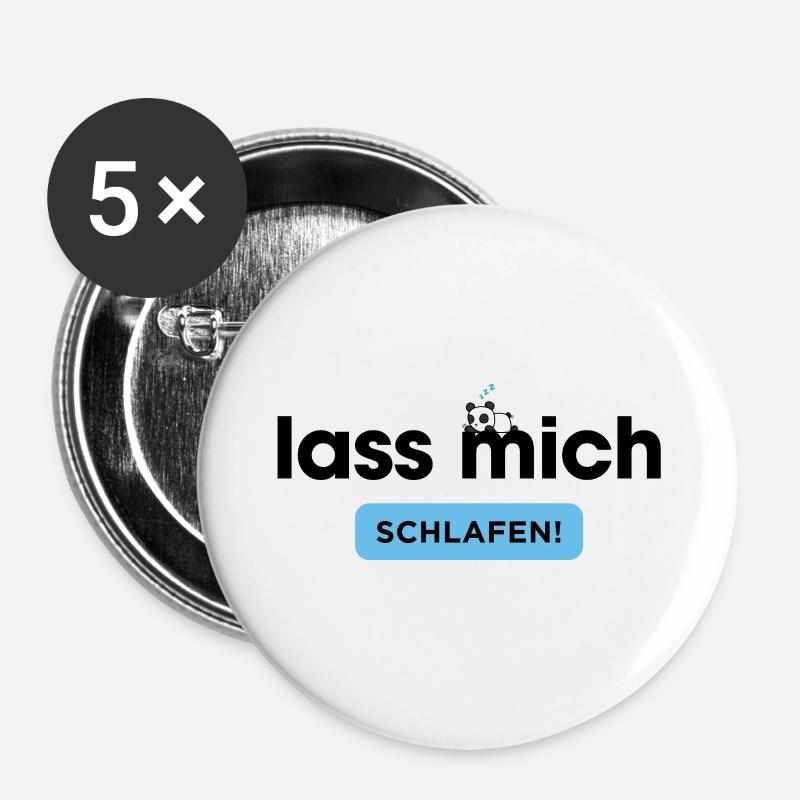 Let Me Sleep - Buttons large 2.2''/56 mm (5-pack) - white