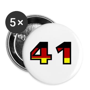 41 Numéro Allemagne Jersey - Lot de 5 grands badges (56 mm) - blanc - Devant