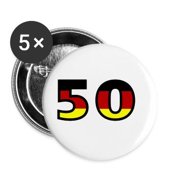 Maillot Allemagne numéro 50 - Lot de 5 grands badges (56 mm) - blanc - Devant