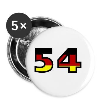54 Numéro Allemagne Jersey - Lot de 5 grands badges (56 mm) - blanc - Devant