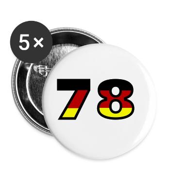 78 Numéro Allemagne Jersey - Lot de 5 grands badges (56 mm) - blanc - Devant