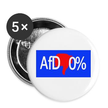 AFD 0% - Buttons groß 56 mm (5er Pack) - Weiß - Vorne