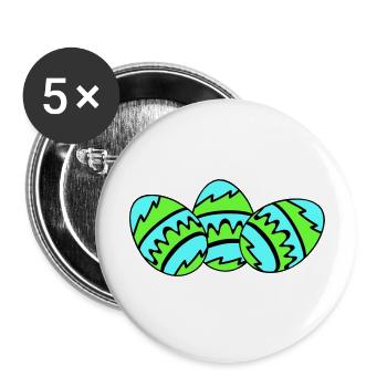 Easter Eggs 03 - Buttons large 2.2''/56 mm (5-pack) - white - Front