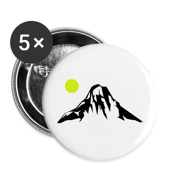 Mountains Mountains - Buttons large 2.2''/56 mm (5-pack) - white - Front