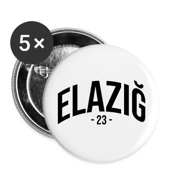 Elazig 23 Turquie Turquie Turquie Cadeau Vacances TR Türk - Lot de 5 grands badges (56 mm) - blanc - Devant