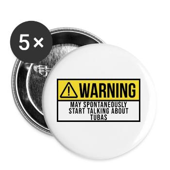 Tuba Tuba Tuba - Lot de 5 grands badges (56 mm) - blanc - Devant