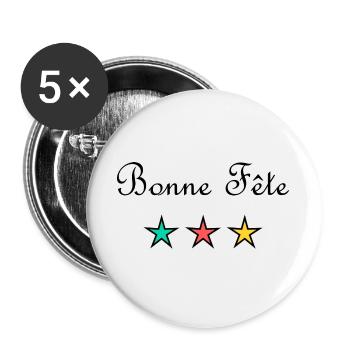 HAPPY BIRTHDAY. HEART. HAPPY MOTHER'S DAY. MOM. FEAST - Buttons large 2.2''/56 mm (5-pack) - white - Front