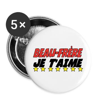 Schwager, ich liebe dich - Buttons groß 56 mm (5er Pack) - Weiß - Vorne