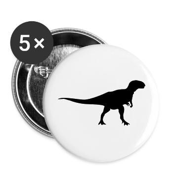 dinosaure - Lot de 5 grands badges (56 mm) - blanc - Devant
