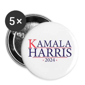 Kamala 2024 - Kamala Harris 2024 For President - Buttons large 2.2''/56 mm (5-pack) - white - Front