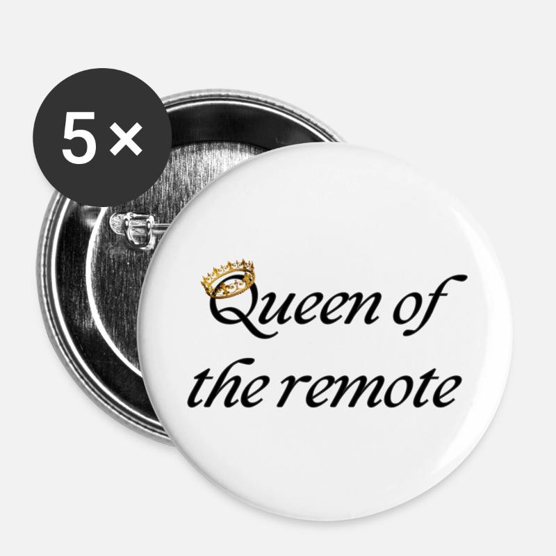 Queen of the remote - Buttons large 2.2''/56 mm (5-pack) - white