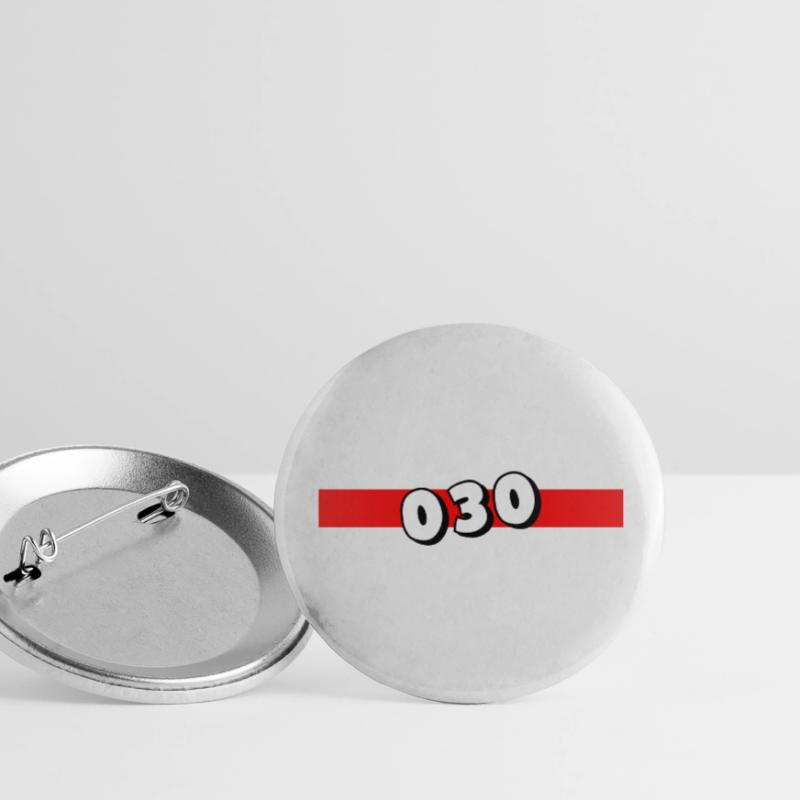 030 - Null Drei Null - Berlin - Area Code - Phone Buttons large 2.2''/56 mm (5-pack)