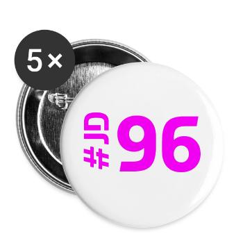 JD96 - Lot de 5 grands badges (56 mm) - blanc - Devant