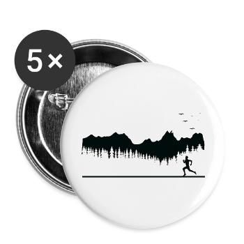 Trail Running Sports - Buttons large 2.2''/56 mm (5-pack) - white - Front