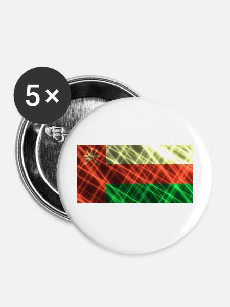 Oman Oman - Buttons groß 56 mm (5er Pack) - Weiß