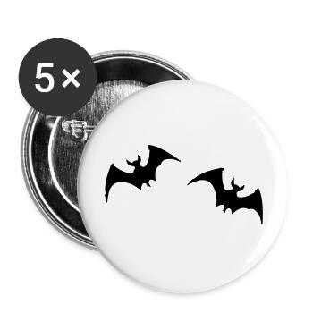 Bat 2 - Buttons large 2.2''/56 mm (5-pack) - white - Front