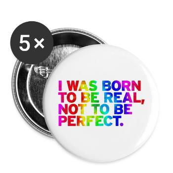 Be original vector design symbol retro quote label - Buttons large 2.2''/56 mm (5-pack) - white - Front
