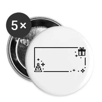 Christmas setting - Buttons large 2.2''/56 mm (5-pack) - white - Front