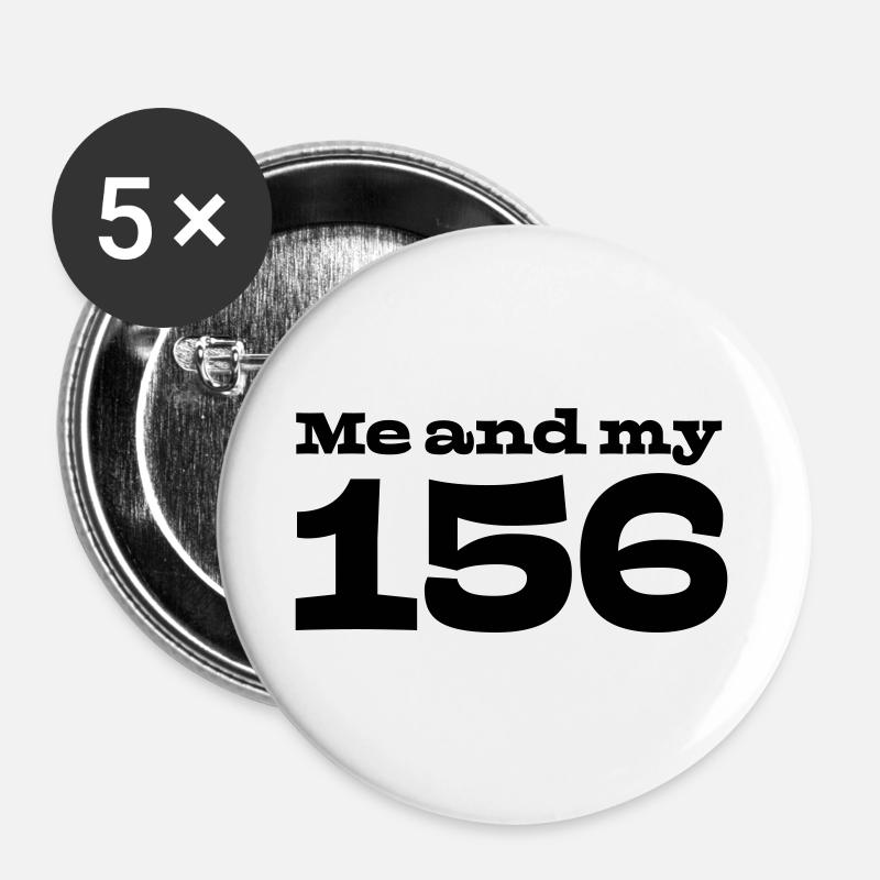 30 Ich und meine 156 - Buttons groß 56 mm (5er Pack) - Weiß