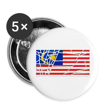 Malaysia as Malaysia - Buttons large 2.2''/56 mm (5-pack) - white - Front