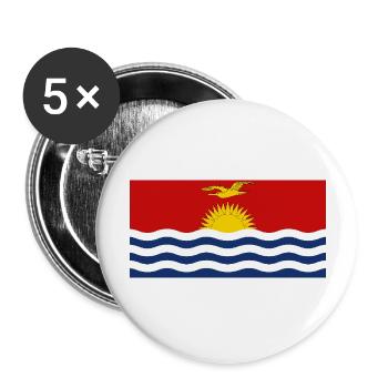 Kiribati - Lot de 5 grands badges (56 mm) - blanc - Devant