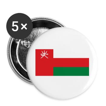 Oman - Lot de 5 grands badges (56 mm) - blanc - Devant