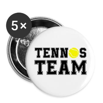 tennis team - Buttons groß 56 mm (5er Pack) - Weiß - Vorne