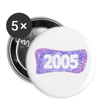 Klassentreffen 2005 - Buttons groß 56 mm (5er Pack) - Weiß - Vorne