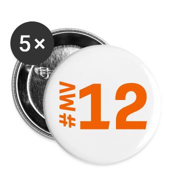 MV12 2025 - Buttons groß 56 mm (5er Pack) - Weiß - Vorne