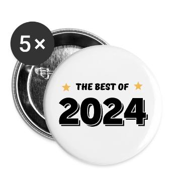Best of 2024 - Buttons large 2.2''/56 mm (5-pack) - white - Front