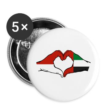 Monaco Drapeau des Émirats Arabes Unis - Lot de 5 grands badges (56 mm) - blanc - Devant