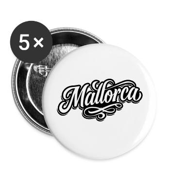 Mallorca Tattoo - Buttons large 2.2''/56 mm (5-pack) - white - Front