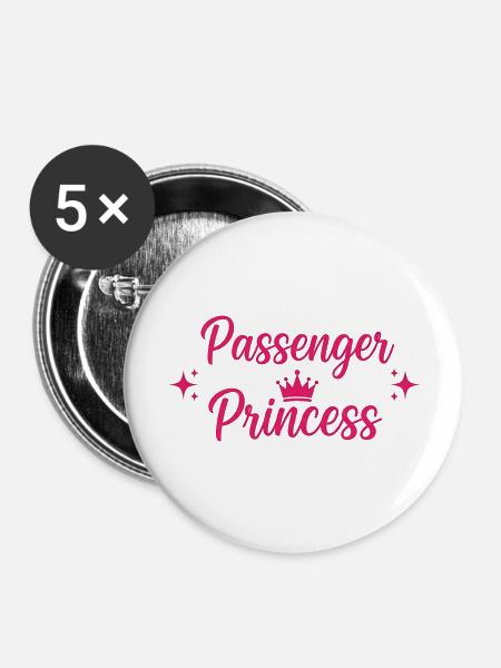 Passagier - Buttons groß 56 mm (5er Pack) - Weiß