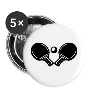 Table tennis bat icon - Buttons large 2.2''/56 mm (5-pack) - white - Front