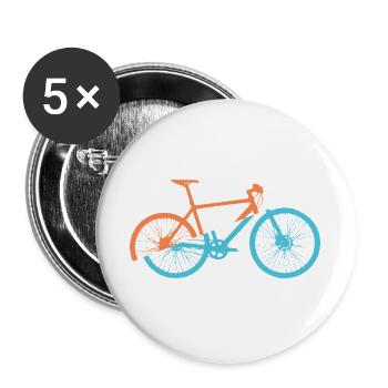 Dynamic bicycle design - Buttons large 2.2''/56 mm (5-pack) - white - Front