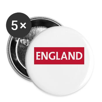 Motif anglais de Manchester avec les toits de la ville - Lot de 5 grands badges (56 mm) - blanc - Devant