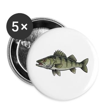 Zander Predator Fishing - Buttons large 2.2''/56 mm (5-pack) - white - Front