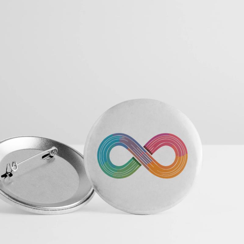 Unendlicher Regenbogen oder doch einfach nur Flow? Buttons groß 56 mm (5er Pack)